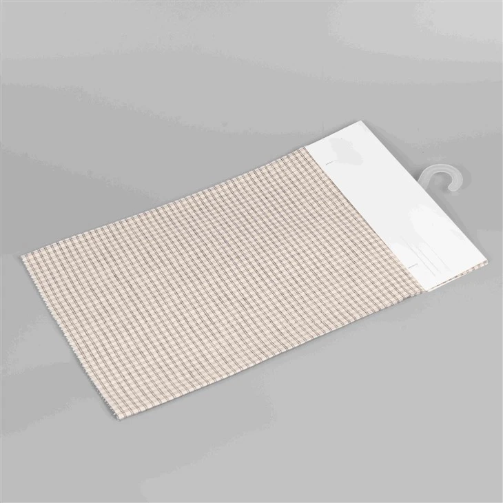 Off White Grid Linen Fabric